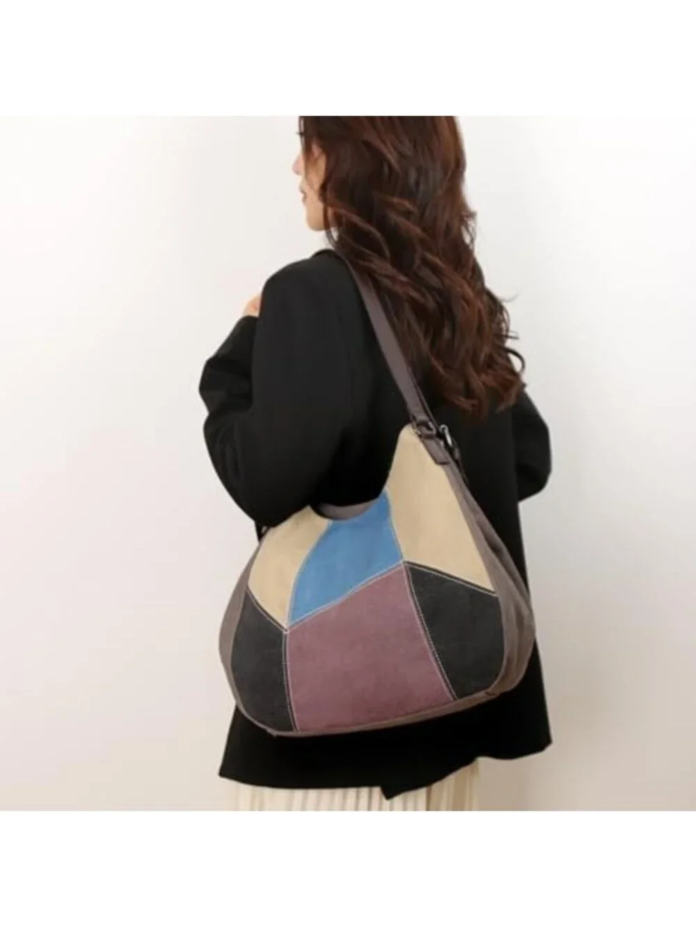 Colorful Canvas Hobo Shoulder Bag - Stylish, Spacious Tote for Everyday Use